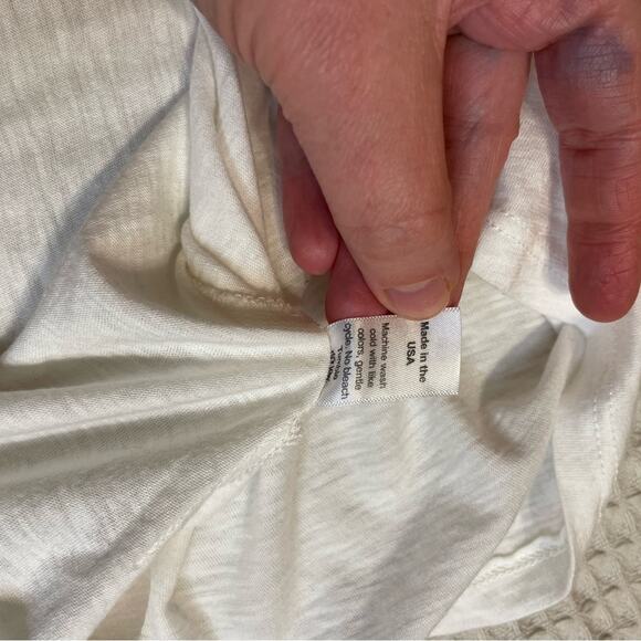 NWT Michael Stars White Relaxed Fit Scoop Neck Tank Top Minimalist Boho One Size - Picture 11 of 11